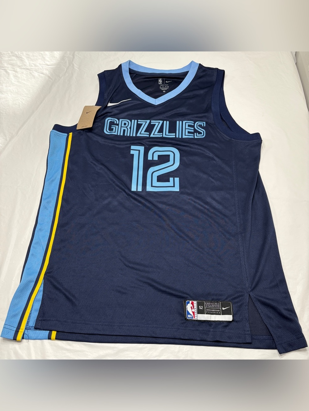 Nike Swingman Memphis Grizzlies Ja Morant #12 Navy Blue Jersey Men’s 52 XL New